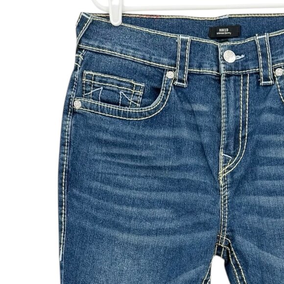 True Religion Men's Rocco Big T Stretch Skinny Blue Denim Jeans Size 34x32 NWT - Picture 5 of 13